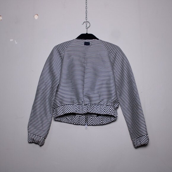 Armani Exchange Black & White Striped Bomber XS - Picture 10 of 16